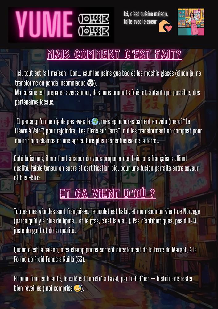 Yume - la cantine asiatique de Laval - Menu Image 2